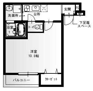 フジパレス西本町V番館(1K/3階)の間取り写真