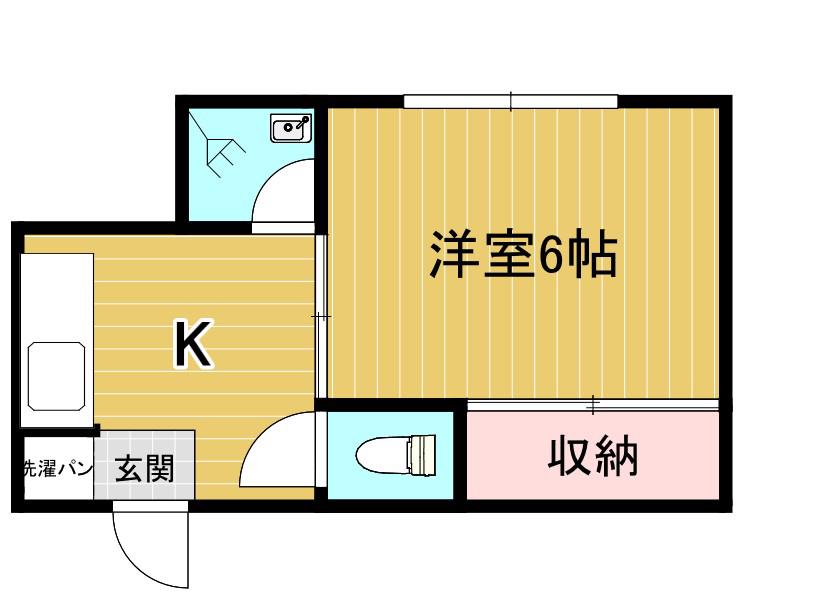ホワイトコーポラ(1K/3階)の間取り写真