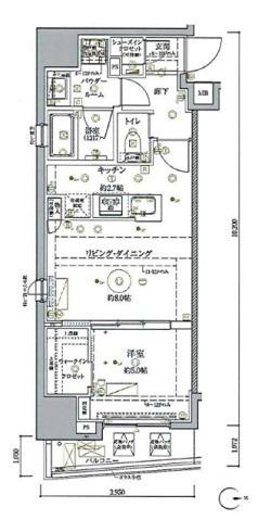 クレイシア秋葉原ラグゼスウィート(1LDK/12階)の間取り写真
