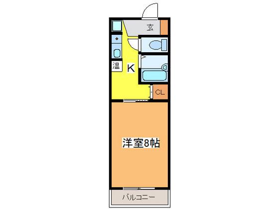 ノリサダマンション(1K/3階)の間取り写真