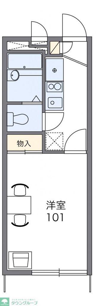 レオパレスJP(1K/2階)の間取り写真