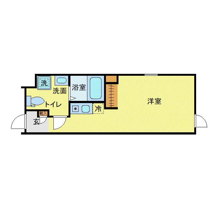 ルミエール大森(ワンルーム/1階)の間取り写真