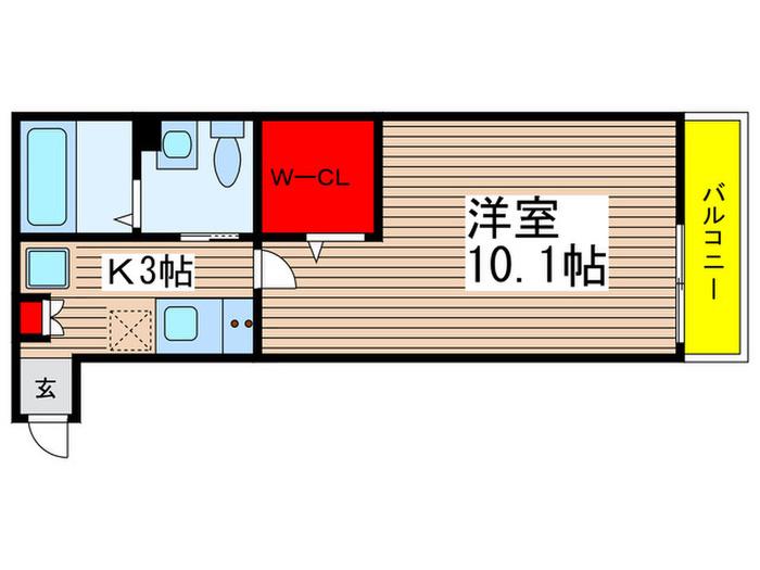 AJ八千代台(1K/1階)の間取り写真