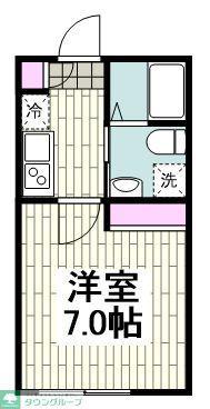 シエルクレスト杉田(1K/1階)の間取り写真