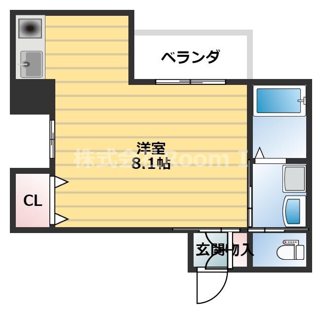 リードエイジ北浜(ワンルーム/5階)の間取り写真