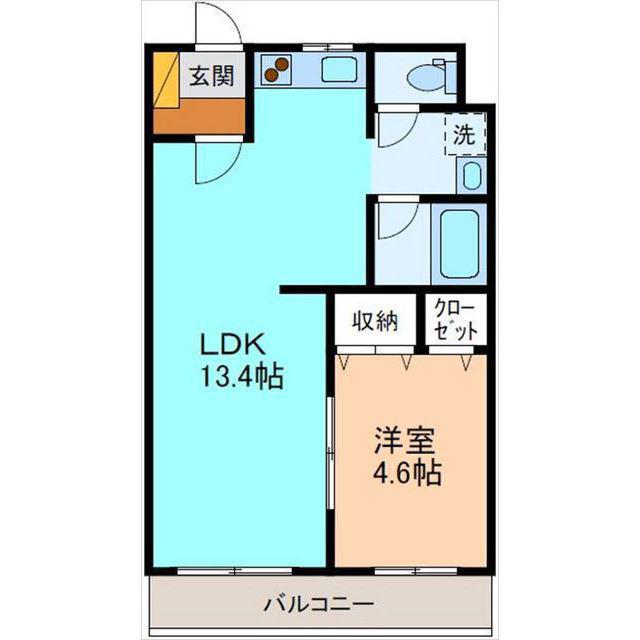 パレスヒーロー(1LDK/2階)の間取り写真