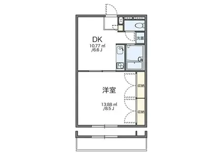 レオパレス拝島町(1DK/3階)の間取り写真