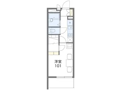 K8103(1K/2階)の間取り写真