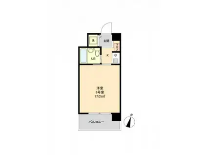 LION竹屋町(1K/2階)の間取り写真