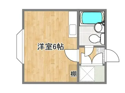 シティルーム折尾(ワンルーム/1階)の間取り写真