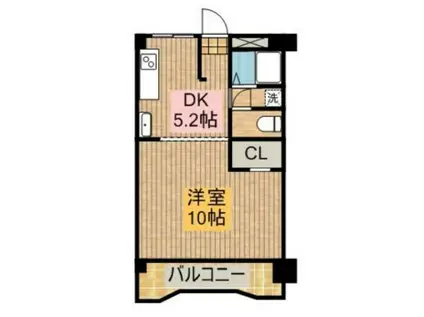 鈴木グリーンハイツC棟(1DK/3階)の間取り写真