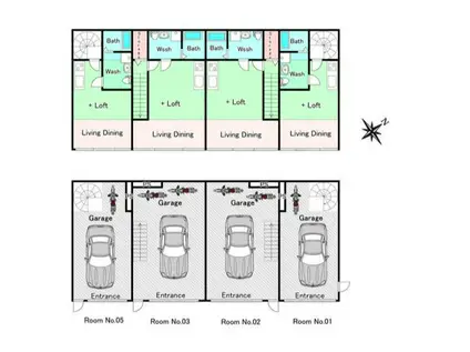 GLB砂押(ワンルーム/1階)の間取り写真