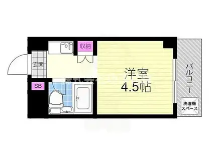 グレンヒルズ旭千林(ワンルーム/5階)の間取り写真