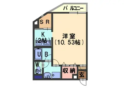 SIBEN DREI(1K/1階)の間取り写真