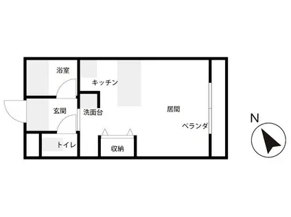 リュミエール・レジデンス(ワンルーム/1階)の間取り写真