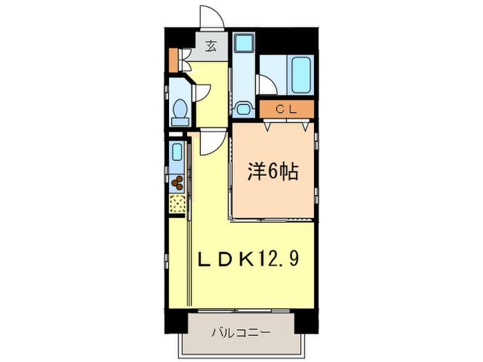 ガレリアM千代田(1LDK/3階)の間取り写真