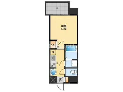 ヴィオラ花丘(1K/7階)の間取り写真