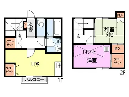 メゾンエトワール(2LDK/1階)の間取り写真