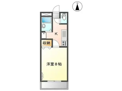 ファインコーポ美原(1K/1階)の間取り写真