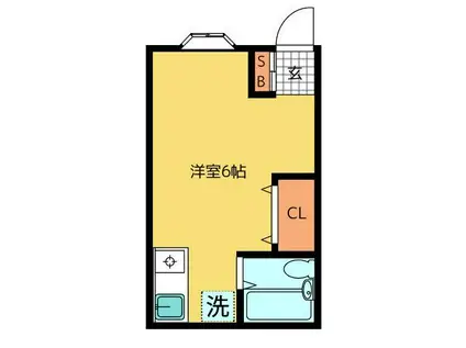 内田アパート(ワンルーム/1階)の間取り写真