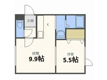 クレイン283(1LDK/3階)の間取り写真