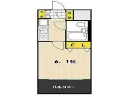 ライオンズプラザ西川口(1K/9階)の間取り写真