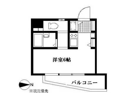 プライムコート(ワンルーム/4階)の間取り写真