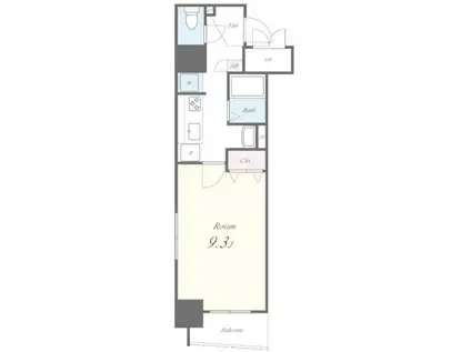 カーサフェリーチェ(1K/8階)の間取り写真