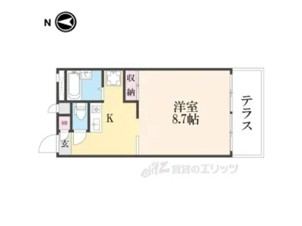 レオパレス吉田(1K/1階)の間取り写真