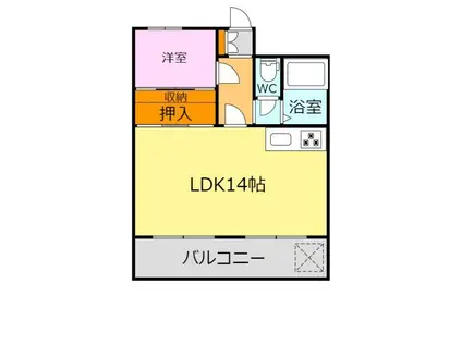 朝日プラザ大仙(1LDK/5階)の間取り写真