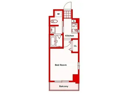 プレシエ新丸子(1K/8階)の間取り写真