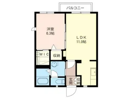 アルス星川(1LDK/2階)の間取り写真