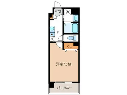 メゾン ルミエール(1K/1階)の間取り写真