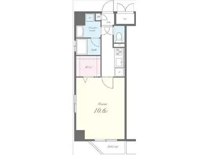 ソレイユ神楽坂(1K/1階)の間取り写真