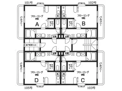 オリビアガーデンヒルズ(ワンルーム/1階)の間取り写真