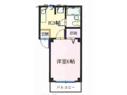 ノザーク所沢(1K/1階)の間取り写真