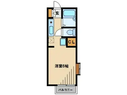 パナハイツ岡田(1K/2階)の間取り写真