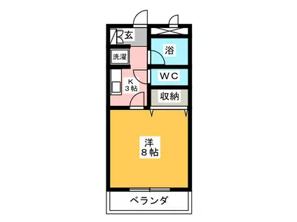 COMFORT MORITA(1K/1階)の間取り写真