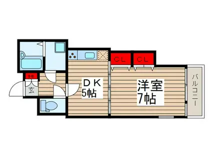 WOODY VALLEY 江戸川(1DK/3階)の間取り写真