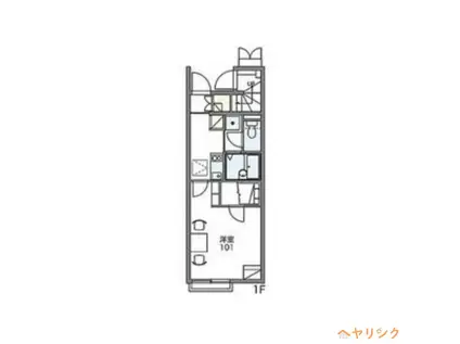 レオネクストミーハウス(1K/1階)の間取り写真