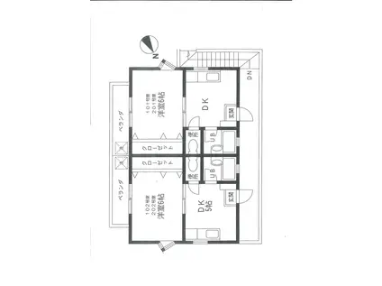 第二神山ハイツ(1DK/1階)の間取り写真