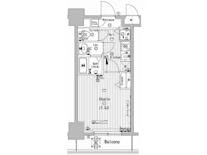 グランド・ガーラ横濱万世町(1K/9階)の間取り写真
