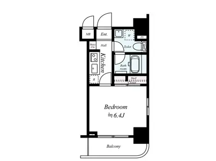 グリフィン川崎西口シティプラザ(1K/5階)の間取り写真