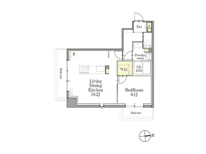 CLASSEUM仙台新寺通(1LDK/9階)の間取り写真