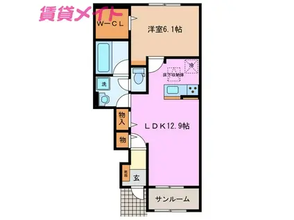 スターヒル(1LDK/1階)の間取り写真