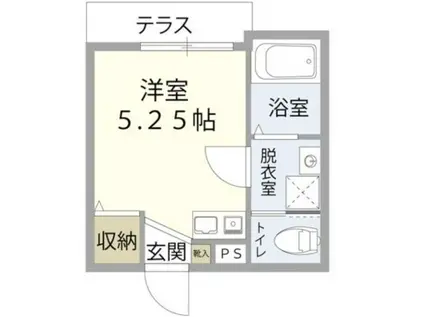 グリーン・ジュピター(ワンルーム/1階)の間取り写真