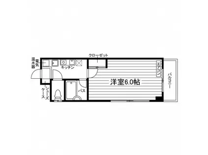 ファルコン(1K/2階)の間取り写真