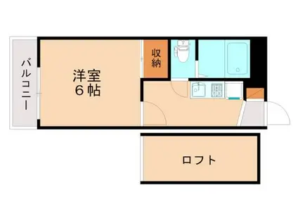 レオパレスラドゥガールK(1K/2階)の間取り写真