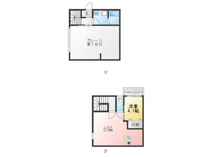 270ガレージ(1LDK/1階)の間取り写真