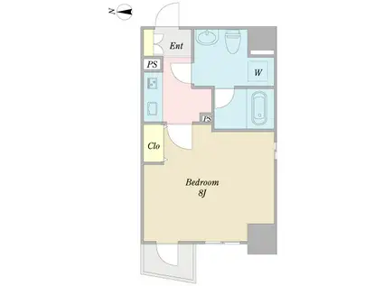 アクアヒルズ(1K/7階)の間取り写真